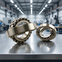 Roulement à billes à double rangée auto-alignant 2204 ETN9 en acier chromé 2RS, 20x47x18 mm, pour machines