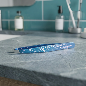 Pinzas de Precisión Profesionales Ligeras Personalizadas ASAP para Depilar Cejas, Herramientas de Acero Inoxidable para el Cuidado de las Cejas, Color Azul Moderno - Product Image 2
