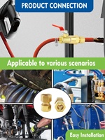 Adaptateur de tête en laiton forgé certifié KING SMART NSF UPC 3/8" X 1/4" FIP/COMP. Fil résistant à la corrosion pour la plomberie et l'eau