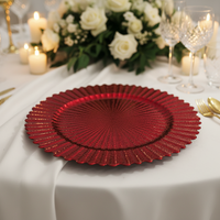 Assiettes de présentation en plastique PP réutilisables de 13 pouces pour mariages, anniversaires, dîners, traiteurs et banquets – Vente en gros, durables