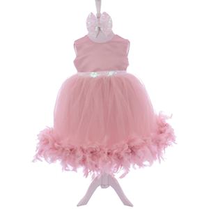 Robe pour bébé fille Bebemekan de haute qualité, sur mesure, en gros, rose, à manches longues, mi-longue, pour nouveau-nés, moderne, luxueuse, pour les fêtes de printemps - Product Image 1