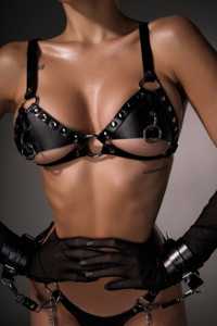 Harnais complet Bdsm, soutien-gorge sexy en cuir, lingerie bondage, bretelles pour femmes, vêtements gothiques, vêtements fétichistes, jarretière, ceinture à <span class=keywords><strong>bas</strong></span> - Product Image 4