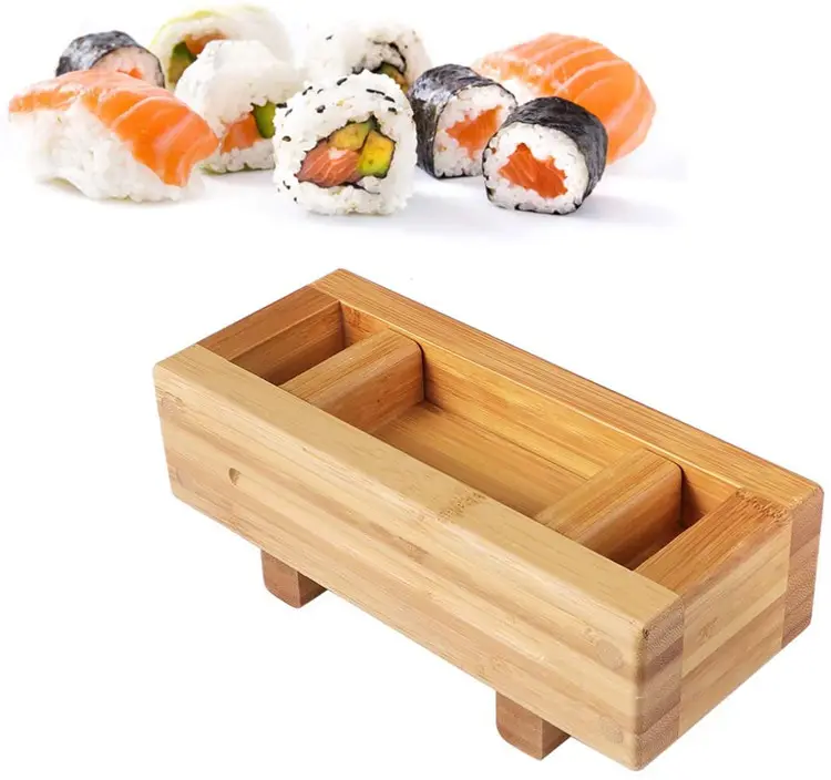 Newell Japanese Kit Maker Bazooka Dreieck Holz Back rolle Presse Bento 10 Stück Set Werkzeug Reisbällchen Herstellung Sushi Form
