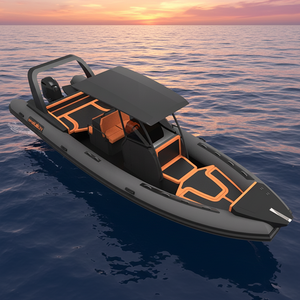 High Speed 28.7ft RIB 860 Aluminum Double Hull RIB Inflatable Hypalon/<b>PVC</b> Boat With T <b>Top</b> - Product Image 4