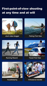 Cámara de <span class=keywords><strong>Video</strong></span> Vlog Montada en la Cabeza, Videocámara Portátil, Cámara Deportiva con Estabilizador de Gimbal de 6 Ejes, Tarjeta de Almacenamiento de 128 GB, Color Negro - Product Image 4