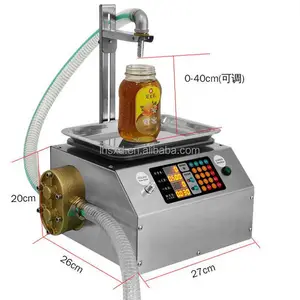 ماكينة ملء السوائل الأوتوماتيكية بالكامل من المصنع بجودة عالية من معجون السمسم والعسل ، ماكينة ملء السوائل الفرعية اللزجة