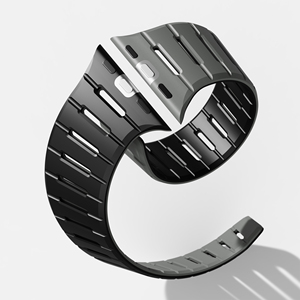 Dây đeo đồng hồ cho Apple Watch 44mm 45mm 46mm 49mm đảo ngược Silicone từ ban nhạc hai mặt bằng sáng chế tuyến tính lỗ dây đeo cổ tay - Product Image 2