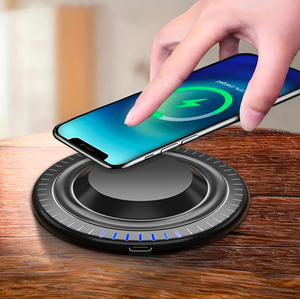 Custom universale 15W ricarica rapida magnetico rotondo attacco telefono ABS tipo C caricatore Dock Wireless per <span class=keywords><strong>iPhone</strong></span> ufficio viaggi uso domestico - Product Image 6