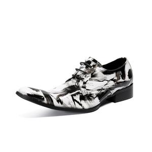 NA336 New Fashion Men's Trend Pointed Toe Casual Flats Men Wedding Shoes Male Japanned Leather Shoes <strong>Black</strong> <strong>White</strong> <strong>Brogue</strong> Formal - Product Image 2