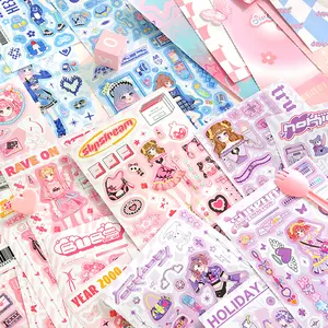 Simno IG Korean Style Characters Printed 50 Sheets Scrapbooking Paper And Sticker Book For Bullet Journaling DIY