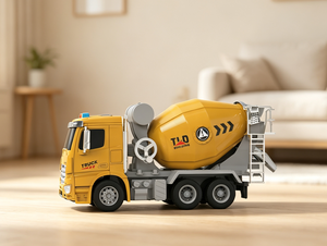 Camion Giocattolo Betoniera Hot Sale, Due Versioni (con o senza luci e suoni), Veicolo da Costruzione per Bambini, Giocattoli per Feste di <span class=keywords><strong>Compleanno</strong></span> - Product Image 3