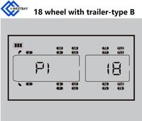 Système de surveillance de pression des pneus (TPMS) pour camion, authentique, à énergie solaire, automatique, avec écran LCD et 18 capteurs de sécurité