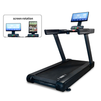 Tapis de course portable d'intérieur à absorption des chocs, charge maximale 150 kg, tapis de course pour club de fitness avec contrôle par application et écran LCD