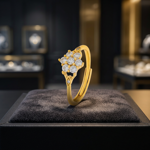 Bague Fleur en Argent 925 pour Femme – Tendance, Classique, Or Blanc, Or Rose, Rhodium, Pierres Créées en Laboratoire, Serties Griffe – Parfaite - Product Image 3