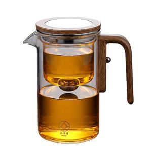 Tetera de vidrio de separación de té filtrante resistente al calor con asa y tapa 600ml 800ml juego de té de café - Product Image 1