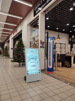 55 pouces extérieur étanche Portable alimenté par batterie Rechargeable écran publicitaire LCD affichage numérique affichage magasin bienvenue