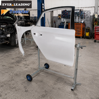 Support de peinture automobile rotatif robuste galvanisé avec rotation assistée par engrenages, construction métallique pour l'industrie automobile