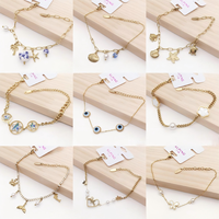 XUPING Bracelets en gros plaqués or, motif étoile et perle, assortis, pour femmes, bijoux empilables tendance