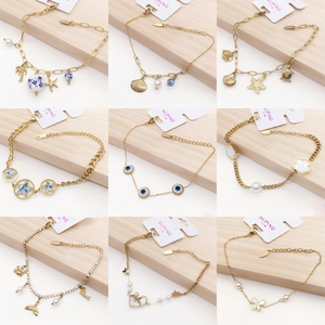 XUPING Bracciali all'ingrosso placcati oro con stelle e perle, set di bracciali da donna alla moda impilabili, gioielli mix-and-match - Product Image 4