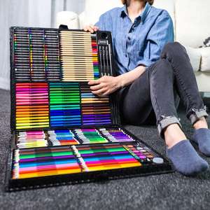 258-teiliges Inspirations-Kunstset zum Zeichnen und Skizzieren, Schreibwarenset für Jungen und Mädchen als Geburtstagsgeschenk - Product Image 5