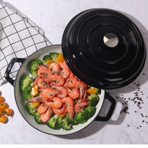 Casserole de grande taille, casserole en <span class=keywords><strong>fonte</strong></span> émaillée, casserole française peu profonde - Product Image 1