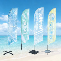 Drapeau bannière en forme de goutte d'eau pour événements en plein air sur la plage, avec tissu polyester résistant aux intempéries de 110 g, impression par transfert thermique unilatérale