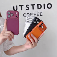 Étui de téléphone portable de luxe en cuir PU avec protection d'objectif antichoc pour iPhone 18 17 16 15 14 13 12 Pro Max