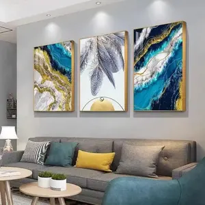 Hot sale Home Interior Casa Quarto E Sala De Estar Display 3D Wall Art Frame Metal Arts Pendurado pinturas Para decoração de casa