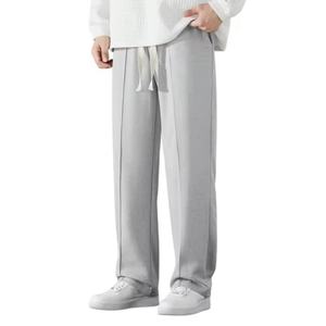 Pantalon en tricot pour homme : tricot ample à jambe droite avec cordon de serrage à la taille - Pantalon pour homme - Product Image 3