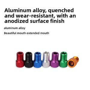Valve de conversion pour gonflage de pneu de vélo à pignon fixe, en aluminium et laiton, durable, filetage standard - Product Image 5