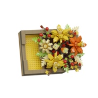 Ensemble de blocs de construction Hot Flower 536 pièces en plastique ABS, assemblage DIY avec couvercle anti-poussière, décoration d'intérieur, cadeau pour les enfants de 7 ans et plus