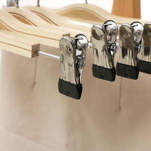 All'ingrosso moda vestiti camicia pantalone uniforme antiscivolo appendiabiti in compensato con logo personalizzato per negozio di abbigliamento <span class=keywords><strong>moderno</strong></span> - Product Image 5