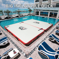 Plateforme de pêche gonflable en PVC de grande taille 3x2x0,2m, pour la mer, le lac, les installations aquatiques, les hôtels, capacité de 100 à 500 kg
