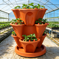 Pot de culture vertical en plastique pour fraises, herbes et légumes