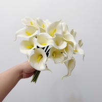 Calla-Lilien-Bouquet, Mini Einzelstiel, Realistische Calla-Lilie, Künstliche Blume, Brautstrauß, Hochzeits-Dekorationsblume