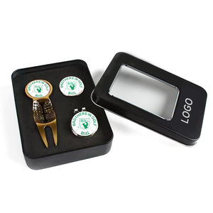 Juego de accesorios de golf con logotipo personalizado con marcador de bola Divot Tool Hat Clip Tee para eventos de negocios del Día del Padre o Año Nuevo - Product Image 1