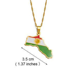 Collana con Ciondolo del Kurdistan da 3,5 CM, Regalo di Tendenza per Matrimoni, Stile Curdo # 254621 - Product Image 3