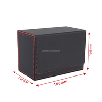 Boîte de rangement Commander Deck Box pour 160+ cartes magnétiques, étui portable en cuir à double rabat pour TCG CCG EDH