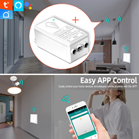 Commutateur intelligent 2 groupes à efficacité énergétique WiFi/RF double contrôle 10A App + accès à distance pour commutateur sans fil Smart Living