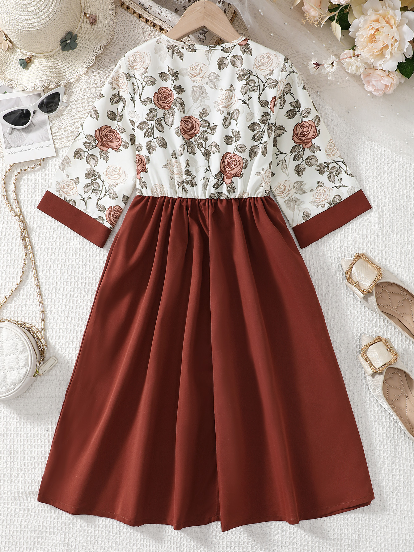 Wholesale Teen Girls Clothing Floral Printed Long Sleeves Dress Girls  Casual Dresses| Alibaba.com