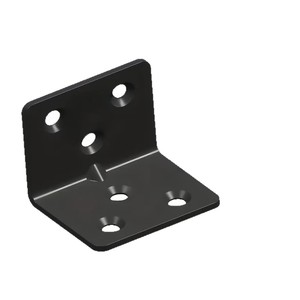 Support d'angle en fer Hanweisong 27x27x36mm noir pour porte d'armoire, connecteurs durables - Product Image 4