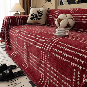 <span class=keywords><strong>Housse</strong></span> <span class=keywords><strong>de</strong></span> protection <span class=keywords><strong>de</strong></span> <span class=keywords><strong>canapé</strong></span> en chenille géométrique moderne pour <span class=keywords><strong>canapé</strong></span> sectionnel 3 places - Écologique, utilisable toute l'année - Product Image 6