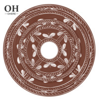 Service de vaisselle de mariage moderne de luxe en céramique et porcelaine marron à motifs floraux, écologique, assiettes et plats à collation, fournitures hôtelières personnalisées
