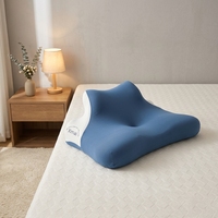 Oreiller ergonomique de décompression cervicale en mousse à mémoire de forme pour la lecture au lit, avec housse amovible et lavable, design respirant et adapté aux voyages