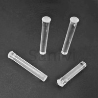 Columna de guía de luz LED SMD redonda de cabeza de 2,5mm, placa de montaje único transparente, tubo de luz de guía Led transparente