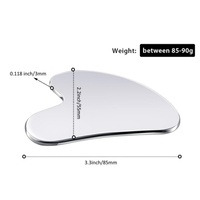 Planche Gua Sha en métal, acier inoxydable 304, outil de raclage facial pour le lifting de la peau, le décongestionnement et le massage corporel