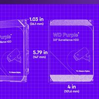 Westernnn Digitalll Purple 1TB/2TB/4TB/6TB/8TB/10TB WDD Purple Surveillance Internal Hard Drive HDD SATA 6 Gb/s 64 MB Cache 3.5"
