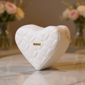 Caja de Joyería en Forma de Corazón Fana, Blanca, Acolchada, con Cierre de Cremallera, Elegante Estuche de Almacenamiento para Regalo del Día de San Valentín - Product Image 2