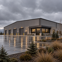 Entrepôt à structure métallique sur mesure, bâtiment d'atelier industriel, charpente métallique préfabriquée à travée libre Q355B USA