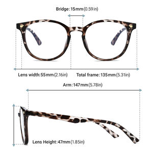 Oem Tr90 <span class=keywords><strong>Lunettes</strong></span> rétro anti-lumière bleue pour femmes avec monture ronde et miroir plat et <span class=keywords><strong>lunettes</strong></span> optiques Bt2012 de style classique pour <span class=keywords><strong>petit</strong></span> <span class=keywords><strong>visage</strong></span> - Product Image 2